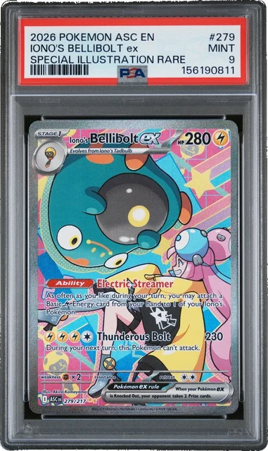 Iono's Bellibolt Ex PSA 9