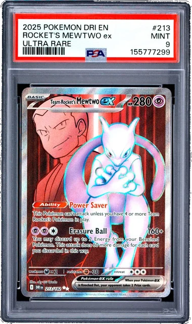 Rocket's Mewtwo Ex PSA 9
