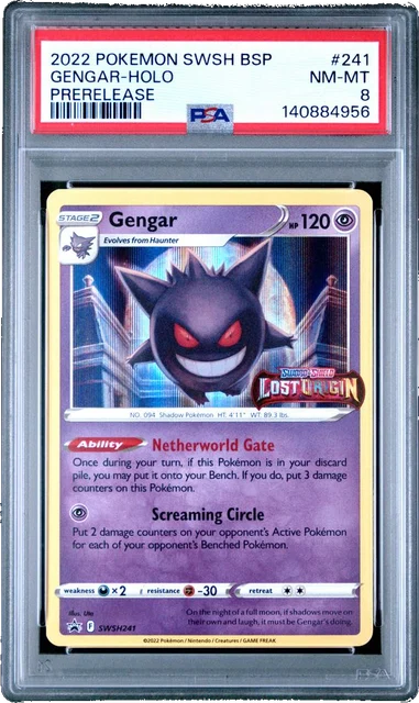 Gengar Prerelease PSA 8