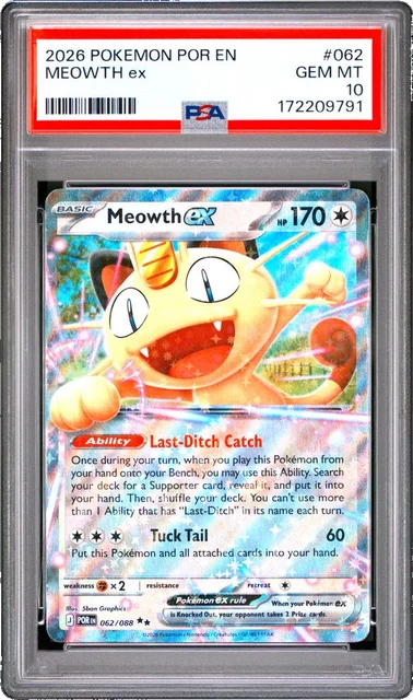 Meowth Ex PSA 10